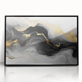 Luxury Fluid Acrylic Wall Decor – Black, Gray & Gold Canvas Art