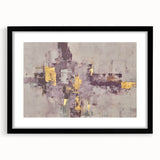 Earthen Harmony Abstracts - Neutral Abstract Prints with Gold Detail