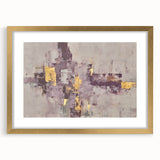 Earthen Harmony Abstracts - Neutral Abstract Prints with Gold Detail