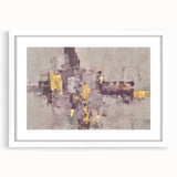 Earthen Harmony Abstracts - Neutral Abstract Prints with Gold Detail