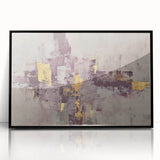 Earthen Harmony Abstracts - Neutral Abstract Prints with Gold Detail