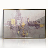 Earthen Harmony Abstracts - Neutral Abstract Prints with Gold Detail