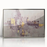 Earthen Harmony Abstracts - Neutral Abstract Prints with Gold Detail