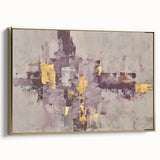 Earthen Harmony Abstracts - Neutral Abstract Prints with Gold Detail