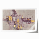 Earthen Harmony Abstracts - Neutral Abstract Prints with Gold Detail