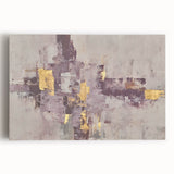 Earthen Harmony Abstracts - Neutral Abstract Prints with Gold Detail