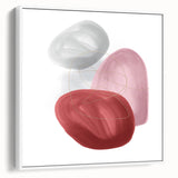 Minimalist abstract canvas prints – blush pink and red wall art