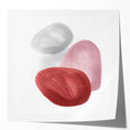 Minimalist abstract canvas prints – blush pink and red wall art