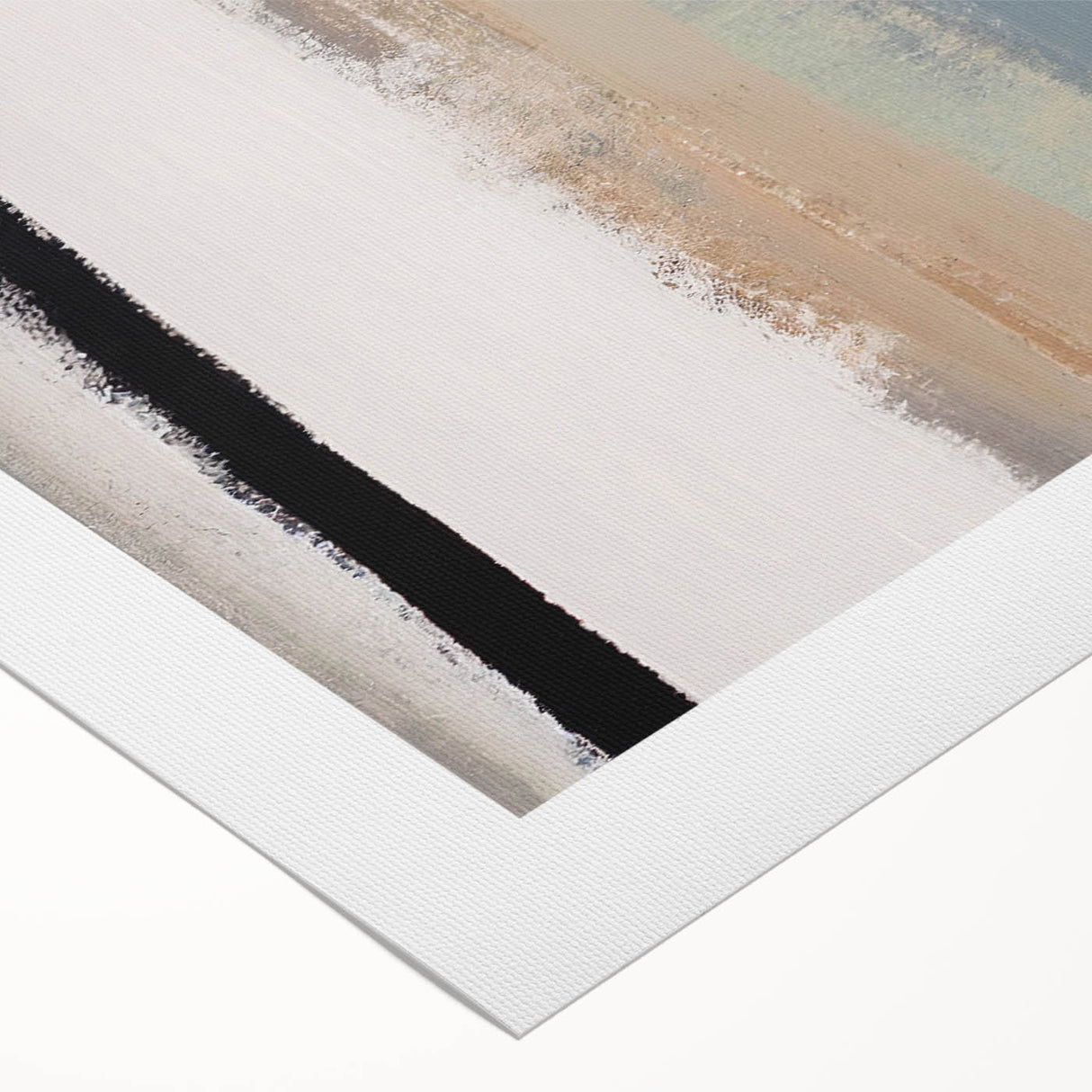 Textured Acrylic Wall Art – Gray Blue and Neutral Vertical Layers