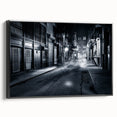 Modern Urban Landscape Art – Moody Black & White City Print
