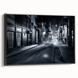 Modern Urban Landscape Art – Moody Black & White City Print