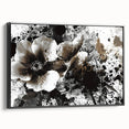 Earthen Harmony Abstracts - Neutral Abstract Prints with Floral Style
