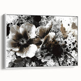 Earthen Harmony Abstracts - Neutral Abstract Prints with Floral Style