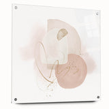 Contemporary minimalist wall art – soft beige and gold abstract print
