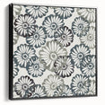 Contemporary Framed Abstract Art – Muted Floral Texture Print