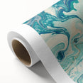 Fluid Abstract Wall Art – Ocean Blue & Turquoise Swirls Canvas