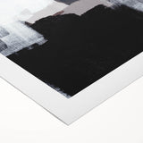 Earthen Harmony Abstract - Black & White Minimalist Wall Art