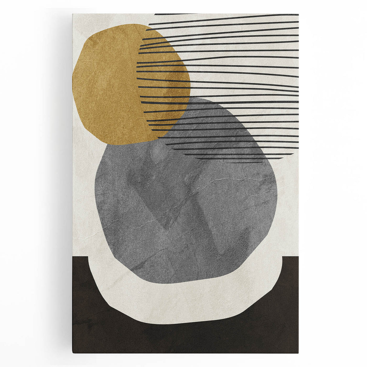 Modern Geometric Abstract Wall Art - Minimalist Canvas Print