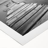 Black and White Serene Landscape Wall Art – Wooden Dock Scene