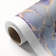 Contemporary Luxury Abstract Painting – Blue, Lilac & Gold Art