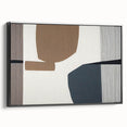 Minimalist Textured Art Pieces – Geometric Brown and Gray Forms
