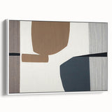 Minimalist Textured Art Pieces – Geometric Brown and Gray Forms
