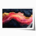 Fiery Passion Fluid Acrylic Art – Red, Black & Gold Wall Decor