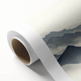 Minimalist Black and White Mountain Wall Art - Tranquil Canvas