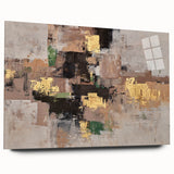 Earthen Gold Layers – High-Contrast Abstract Paintings for Interiors