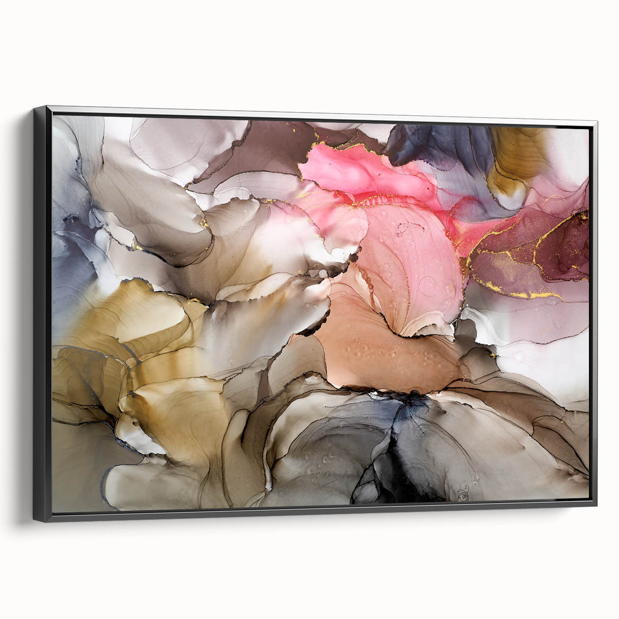 Upscale Abstract Art Collection – Beige, Brown & Blush Pink