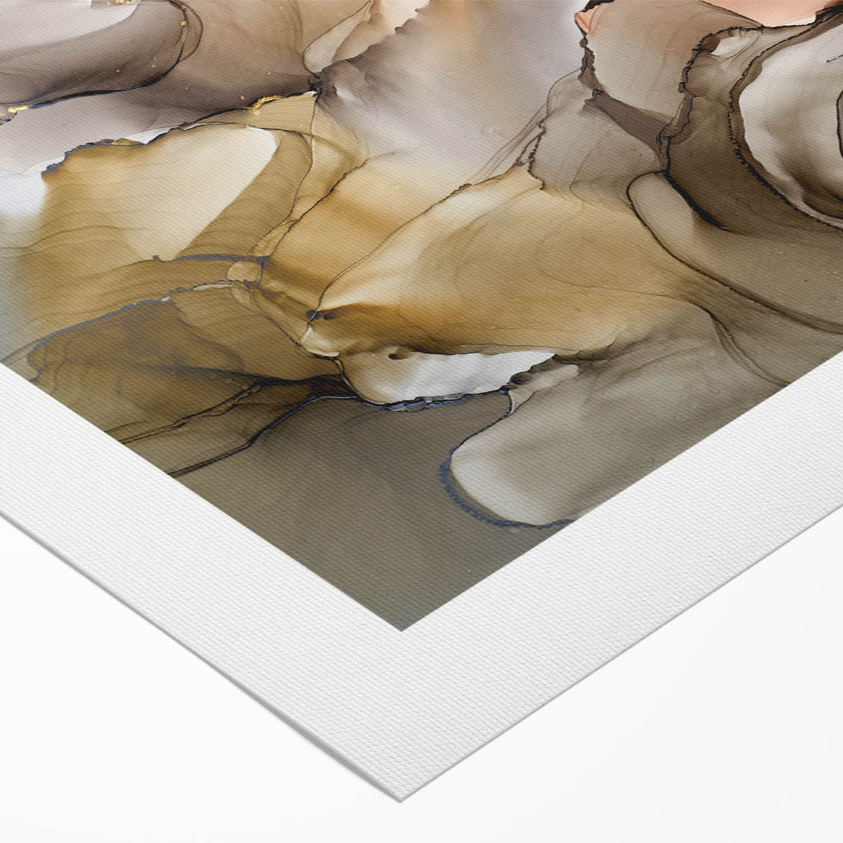 Upscale Abstract Art Collection – Beige, Brown & Blush Pink