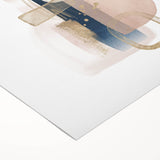 Modern geometric wall decor – navy and blush minimalist canvas art