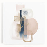 Modern geometric wall decor – navy and blush minimalist canvas art