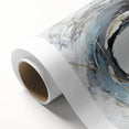 Serene Landscape Wall Art – Abstract Swirl in Blue & Gray