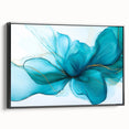 Teal & Gold Fluid Abstract Wall Art – Modern Acrylic Canvas Print