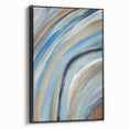 Sweeping Motion Blues – Modern Abstract Canvas Prints in Earth Tones