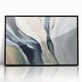 Large Modern Art Piece - Beige and Black Abstract Canvas