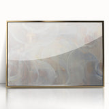 Timeless Textures Abstract Wall Art – Soft Beige and White Swirls