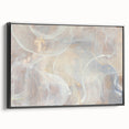 Timeless Textures Abstract Wall Art – Soft Beige and White Swirls