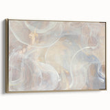 Timeless Textures Abstract Wall Art – Soft Beige and White Swirls