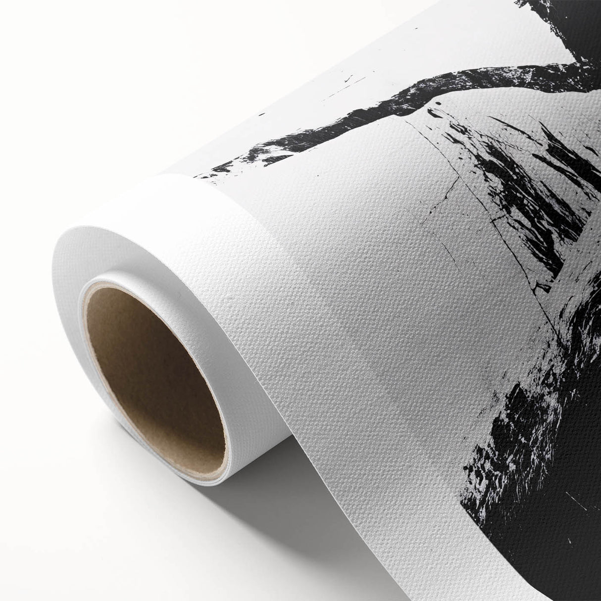 Bold Black and White Abstract Wall Art - Organic Expression Canvas