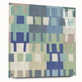 Modern Abstract Canvas Prints – Mint, Blue, and Beige Grid Art