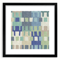 Modern Abstract Canvas Prints – Mint, Blue, and Beige Grid Art