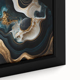 Exclusive Abstract Wall Decor – Black, Teal & Gold Luxury Art