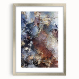 Earthen Harmony Abstracts – Moody Blue and Brown Modern Wall Art