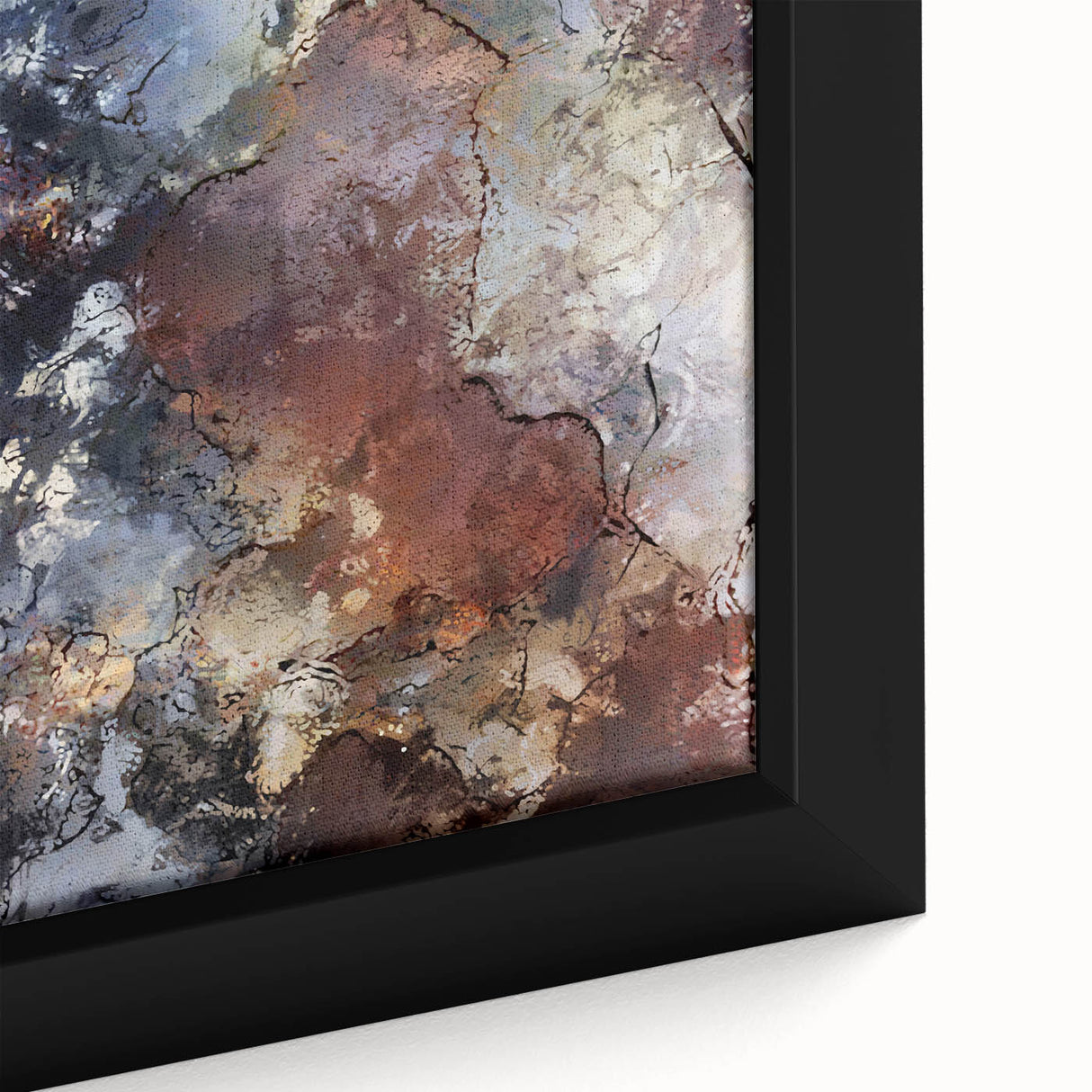 Earthen Harmony Abstracts – Moody Blue and Brown Modern Wall Art