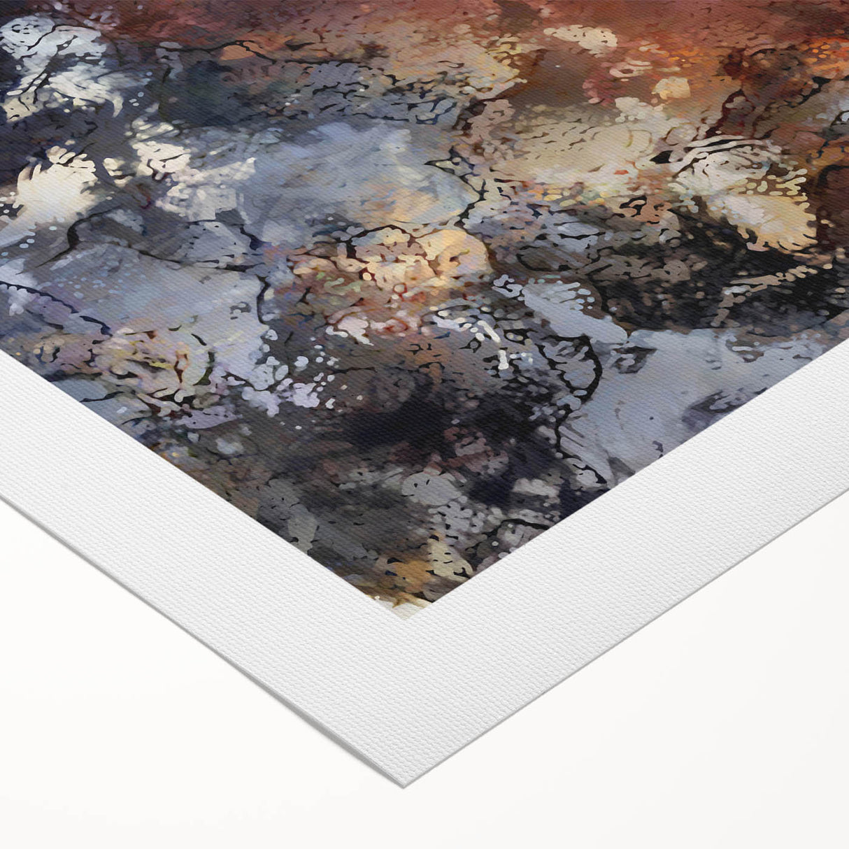Earthen Harmony Abstracts – Moody Blue and Brown Modern Wall Art