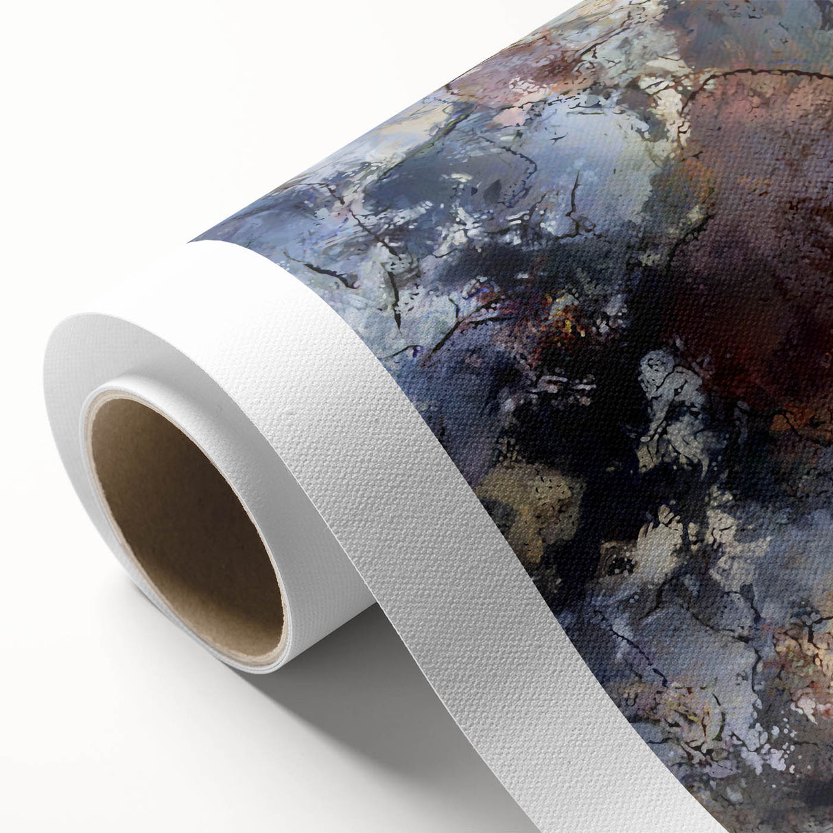Earthen Harmony Abstracts – Moody Blue and Brown Modern Wall Art