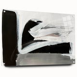 Large Abstract Wall Art – Monochrome Modern Painting in Gray & White