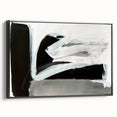 Large Abstract Wall Art – Monochrome Modern Painting in Gray & White